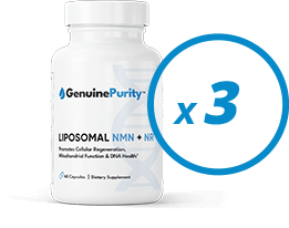 GCA - Women's Health Male Enhancement - Anti-Aging - GenuinePurity Liposomal NMN + NR - 3 Bottles